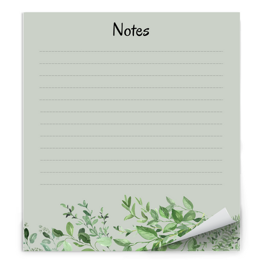 Green Leaf Notepad