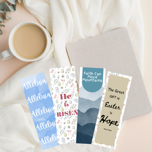 Easter Centered Set of 4 Bookmarks