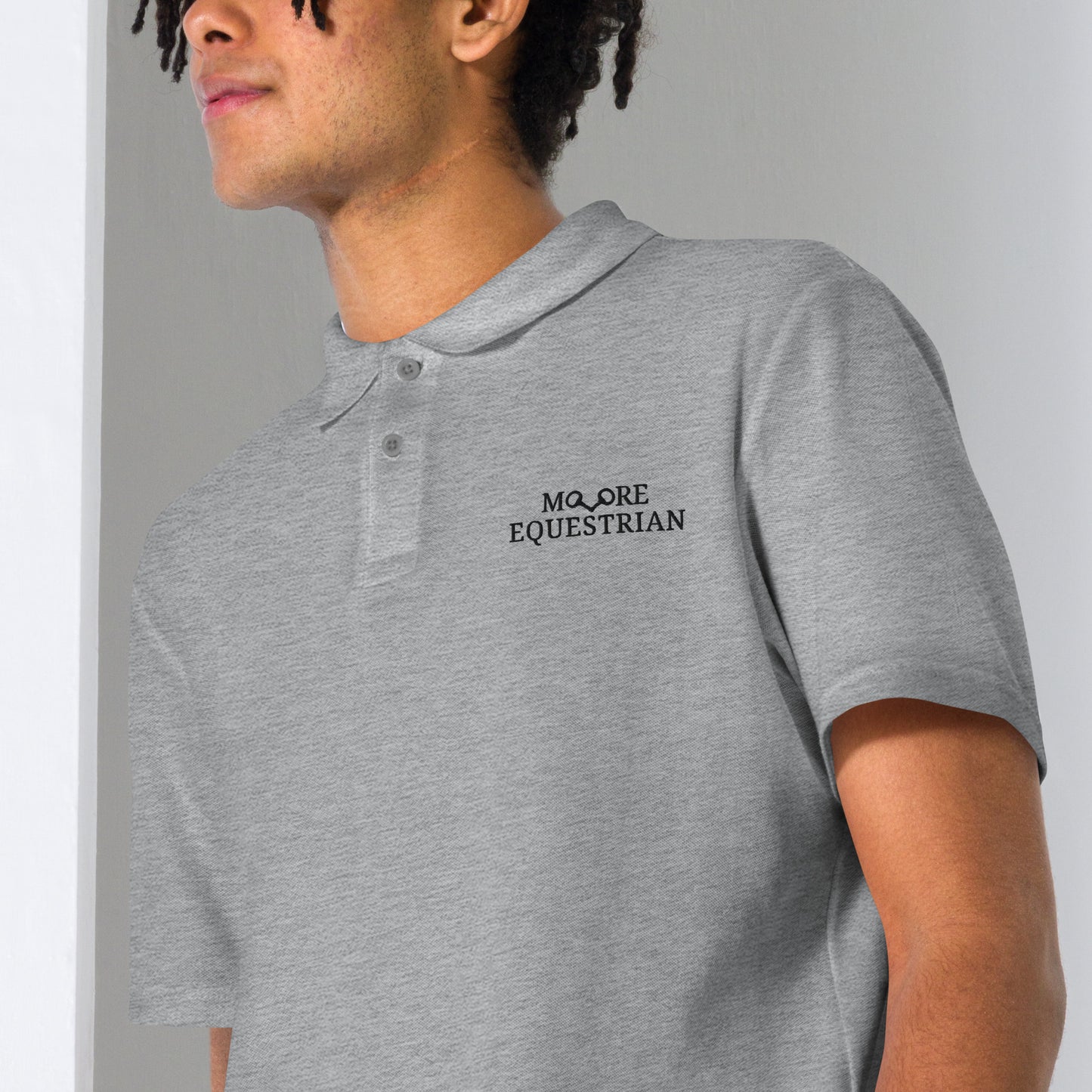 Moore Equestrian Gray Polo